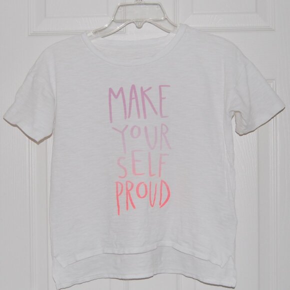 Old Navy Girls Size L (Age: 10-12) White Short Sleeve Cotton T-Shirt - Picture 4 of 6